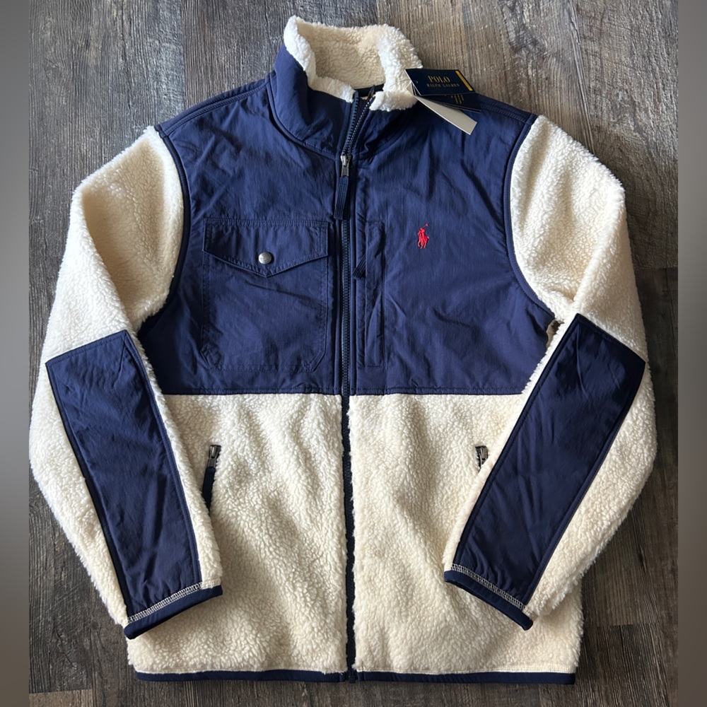 POLO Ralph Lauren COLOUR-BLOCK Navy and Cream Jacket